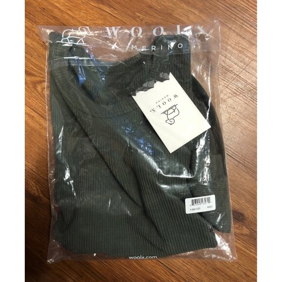 BNWT Green Woolx Raegan Ribbed tank Top - Size Medium - Picture 1 of 5